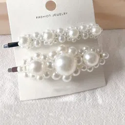 Jewels Galaxy Women White Set of 2 Hair Accessory Set-image-79