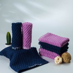 Nautica Set Of 8 Solid 600 GSM Cotton Face Towel Set-14