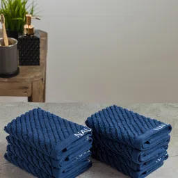 Nautica Set Of 8 Solid 600 GSM Pure Cotton Face Towels-11