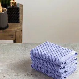 Nautica Set of 4 Purple Cotton Face Towels-picture-1