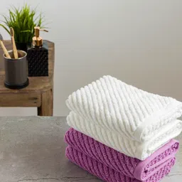 Nautica Set Of 4 Solid 600 GSM Pure Cotton Hand Towels-4