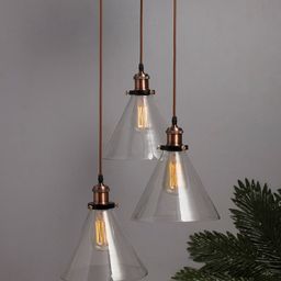 Homesake Black & Copper-Toned Solid Handcrafted Glass Cluster Lights-image-78