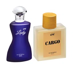 CFS Set Of 2 Cargo Khaki Eau De Perfume & Lady Long Lasting Perfume - 100ml Each-13