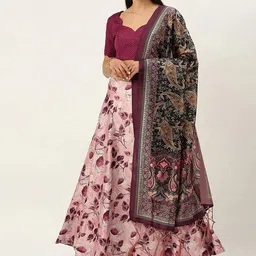 Kaizen TEXO FAB Semi-Stitched Lehenga & Unstitched Blouse With Dupatta-image-25