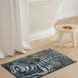 BIANCA Grey & Brown Patterned 1600 GSM Anti-skid Bath Rugs-image-89
