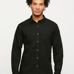 BEAT LONDON by PEPE JEANS Slim Fit Spread Collar Pure Cotton Casual Shirt-image-18