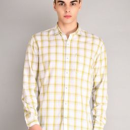 TIM PARIS Men Checked Standard Cotton Casual Shirt-image-24