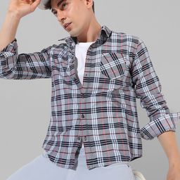 Campus Sutra Classic Fit Tartan Checked Cotton Casual Shirt-image-21