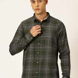 Provogue Classic Slim Fit Tartan Checks Spread Collar Pure Cotton Casual Shirt-image-68