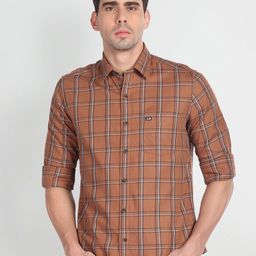 Arrow Sport Checked Slim Fit Comfort Cotton Casual Shirt-image-75