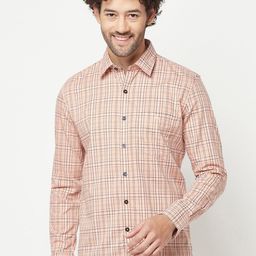 Crimsoune Club Slim Fit Checked Casual Pure Cotton Shirt-image-86