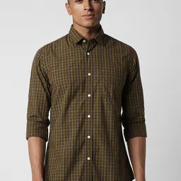 Van Heusen Sport Slim Fit Micro Checked Pure Cotton Casual Shirt-image-32