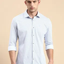 SHOWOFF Men Printed Cotton Comfort Slim Fit Opaque Casual Shirt-image-12