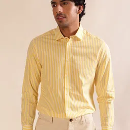 Andamen Premium Men Slim Fit Vertical Stripes Opaque Casual Shirt-image-41