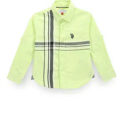 U.S. Polo Assn. Kids Boys Classic Multi Striped Twill Weave Casual Shirt-image-46
