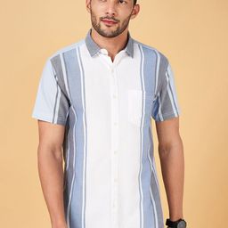 Urban Ranger by pantaloons Spread Collar Striped Cotton Slim Fit Casual Shirt-picture-23