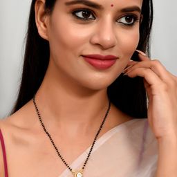 Silvermerc Designs Gold-Plated Stone-Studded & Beaded Mangalsutra-75