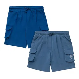 Growing Tree Unisex Kids Pack of 2 Organic Cotton Antimicrobial Cargo Shorts-image-46