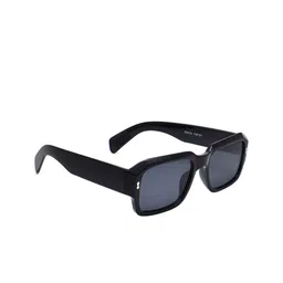 Peter Jones Eyewear Unisex Black Lens & Black Square Sunglasses with UV Protected Lens-image-3