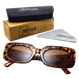 Peter Jones Eyewear Square Sunglasses with UV Protected Lens 13038DA_S-Brown-34