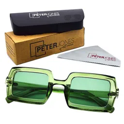 Peter Jones Eyewear Unisex Square Sunglasses with UV Protected Lens 98064TGR_S-53