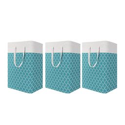 HOUSE OF QUIRK Set of 3 Collapsible Large Laundry Baskets 75L-27