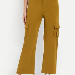 Next One Women Smart Straight Fit High-Rise Cargo Trousers-image-77
