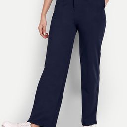 BROADSTAR Women Tailored Straight Fit High-Rise Easy Wash Trousers-picture-22