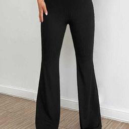 Next One Women Relaxed Straight Leg Flared High-Rise Easy Wash Bootcut Trousers-picture-44