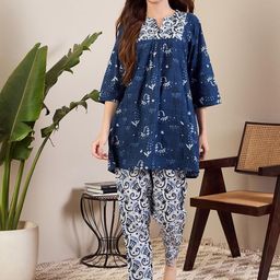 July Floral Printed Night suit-image-98