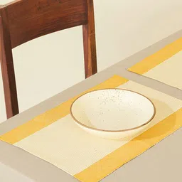 Fabindia Set Of 6 Mustard Nadij Cotton Table Place Mat-49