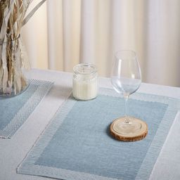 Fabindia Blue 6 Pieces Ribbed Cotton Table Placemats-50