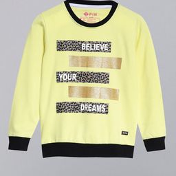 3PIN Girls Yellow Printed Sweatshirt-image-72