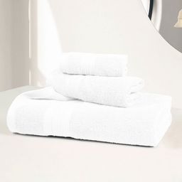 MYTRIDENT Soft Comfort White 3 Pieces Pure Cotton 500 GSM Towel Set-image-10
