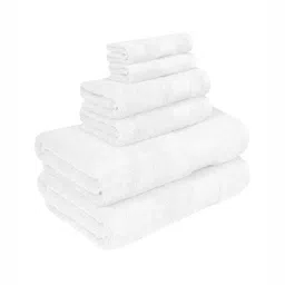 MYTRIDENT Soft Comfort White 6 Pieces Pure Cotton 500 GSM Towel Set-image-52