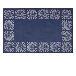 PRESTO Blue & Grey Printed Hand Tufted Wool Carpet-58