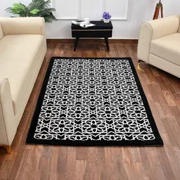 PRESTO Black & White Geometric Printed No Shredding Carpet image 1