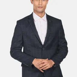 AD By Arvind Men Checked Single-Breated Tailored-Fit Blazers-image-66