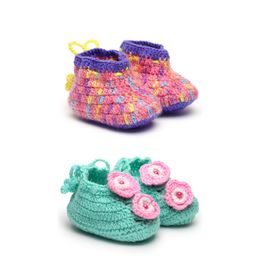 CHUTPUT Infant Kids Set Of 2 Hand Knitted Pure Woollen Crochet Booties-16