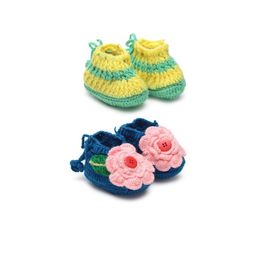 CHUTPUT Infant Kids Set Of 2 Hand Knitted Pure Woollen Crochet Booties-15