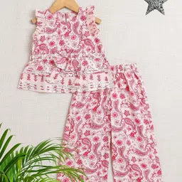 The Magic Wand Girls Printed Top with Palazzos-image-19