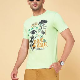 Urban Ranger by pantaloons Round Neck Graphic Printed Slim Fit Cotton T-shirt-image-62
