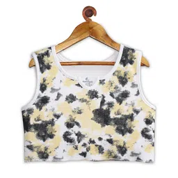 KiddoPanti Girls Abstract Printed Crop Tank Top-image-6
