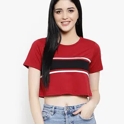 LE BOURGEOIS Striped Crop Top-image-70