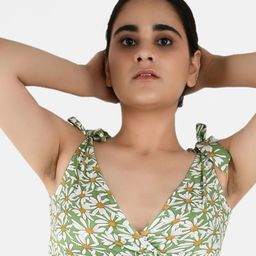 Blissence Floral Print Crop Top-image-100