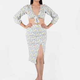 Blissence Floral Print Crop Top-image-57