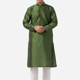 THE KURTA COMPANY Mandarin Collar Long Sleeves Kurta-48