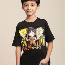 Kids Ville Boys Dragon Ball Z Printed Cotton Tshirt-image-41
