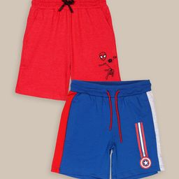 Kids Ville Boys Pack Of 2 Avengers Printed Shorts-image-42