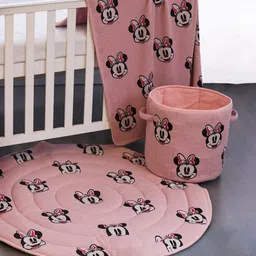 Pluchi Kids Pink & Black Printed AC Room 350 GSM Cotton Single Bed Blanket-image-12